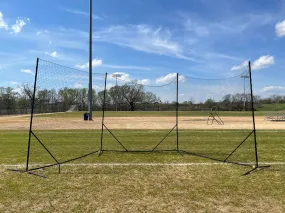 NEW! - Backstop CURV 10' x 30' Adjustable Angle System w/3mm knotted poly net by CrankShooter   FREE SHIPPING