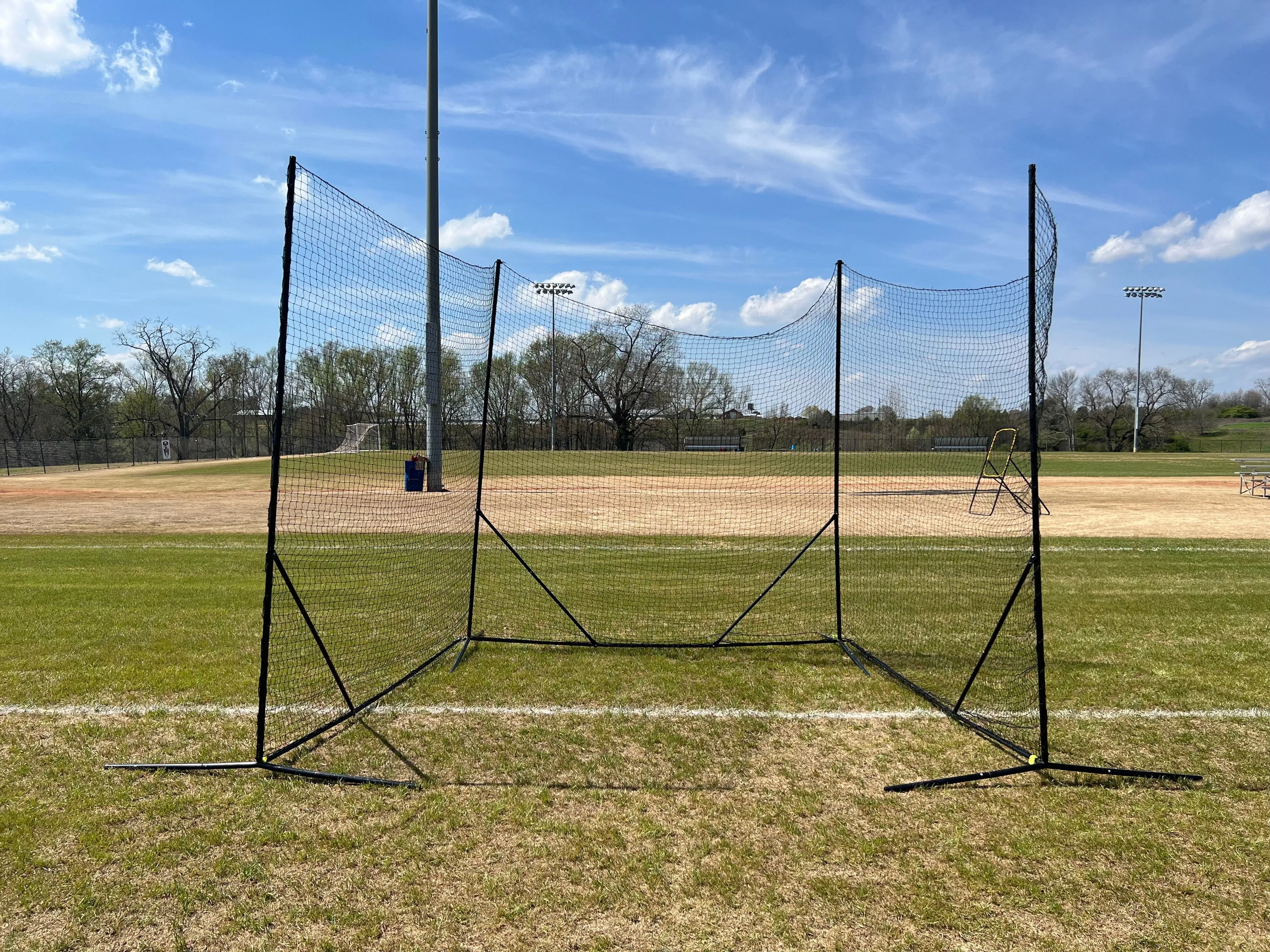 NEW! - Backstop CURV 10' x 30' Adjustable Angle System w/3mm knotted poly net by CrankShooter   FREE SHIPPING