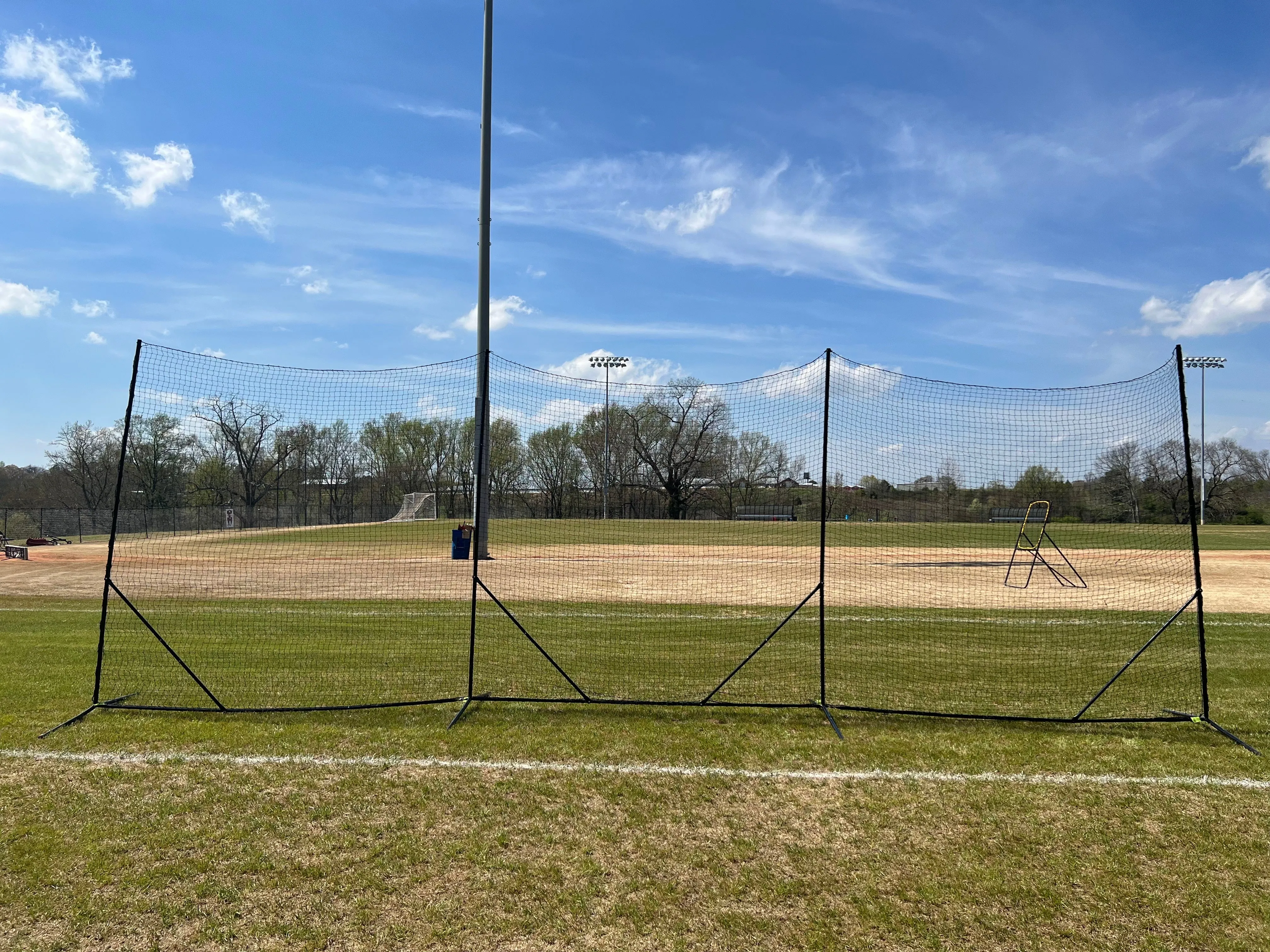 NEW! - Backstop CURV 10' x 30' Adjustable Angle System w/3mm knotted poly net by CrankShooter   FREE SHIPPING