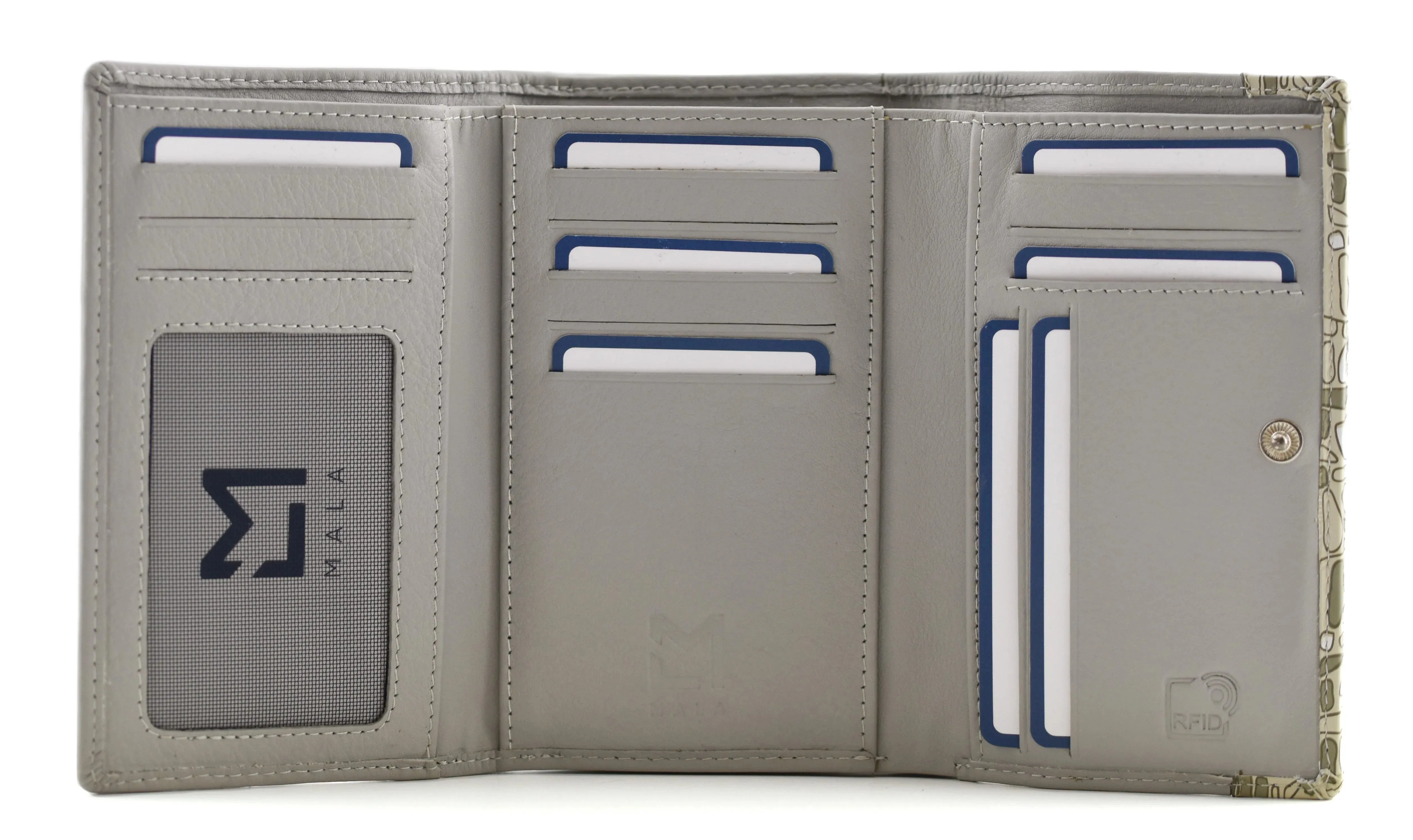 *NEW IN* Mala - Bella Family Grey Tri Fold Purse with RFID