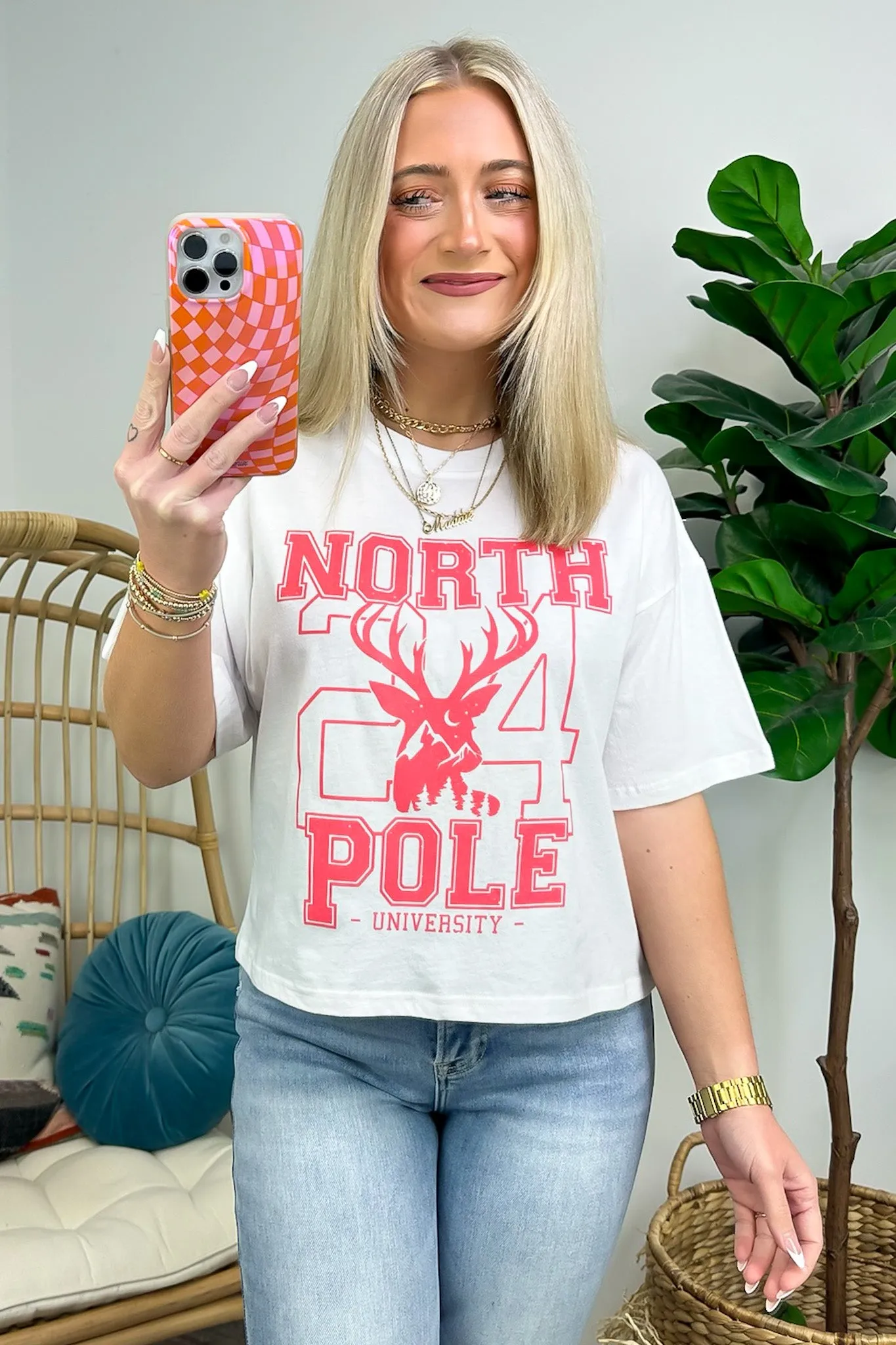 North Pole University Graphic Tee - FINAL SALE