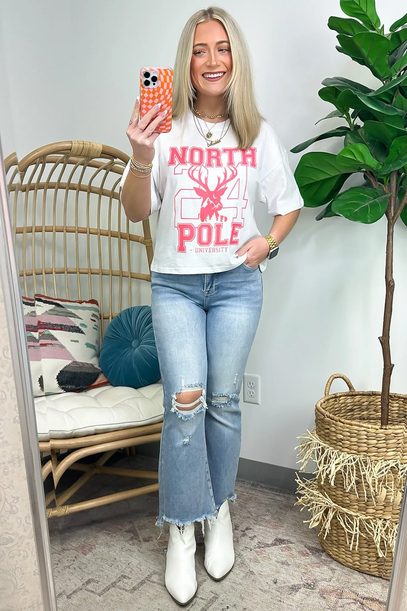 North Pole University Graphic Tee - FINAL SALE