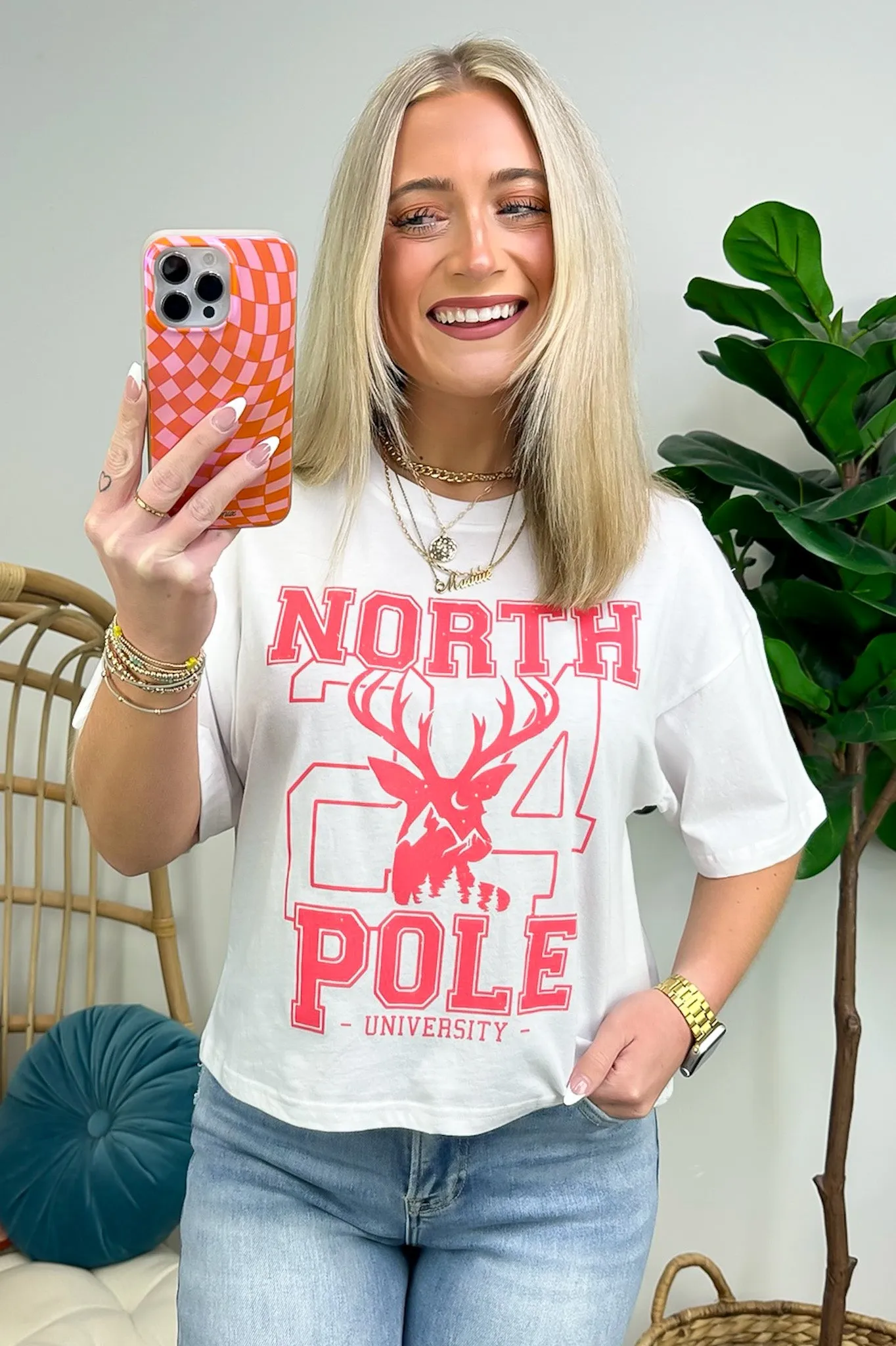 North Pole University Graphic Tee - FINAL SALE