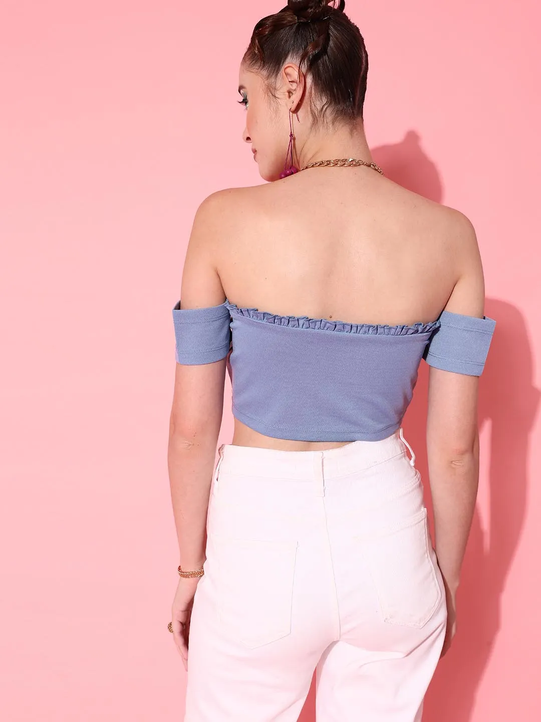 Off Shoulder Crop Top