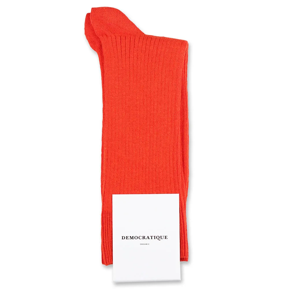 Originals Fine Rib Socks Okker Orange