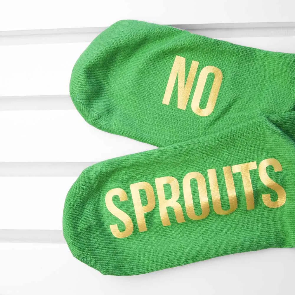 Personalised Sprout Green and Canary Yellow Christmas Day Socks