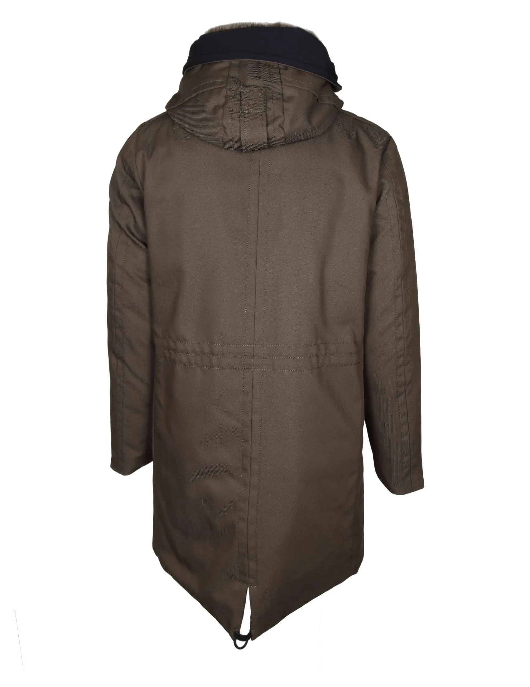 PEUTEREY PARKA KASA KI 03 IN WATER-REPELLENT FABRIC GREEN COLOR