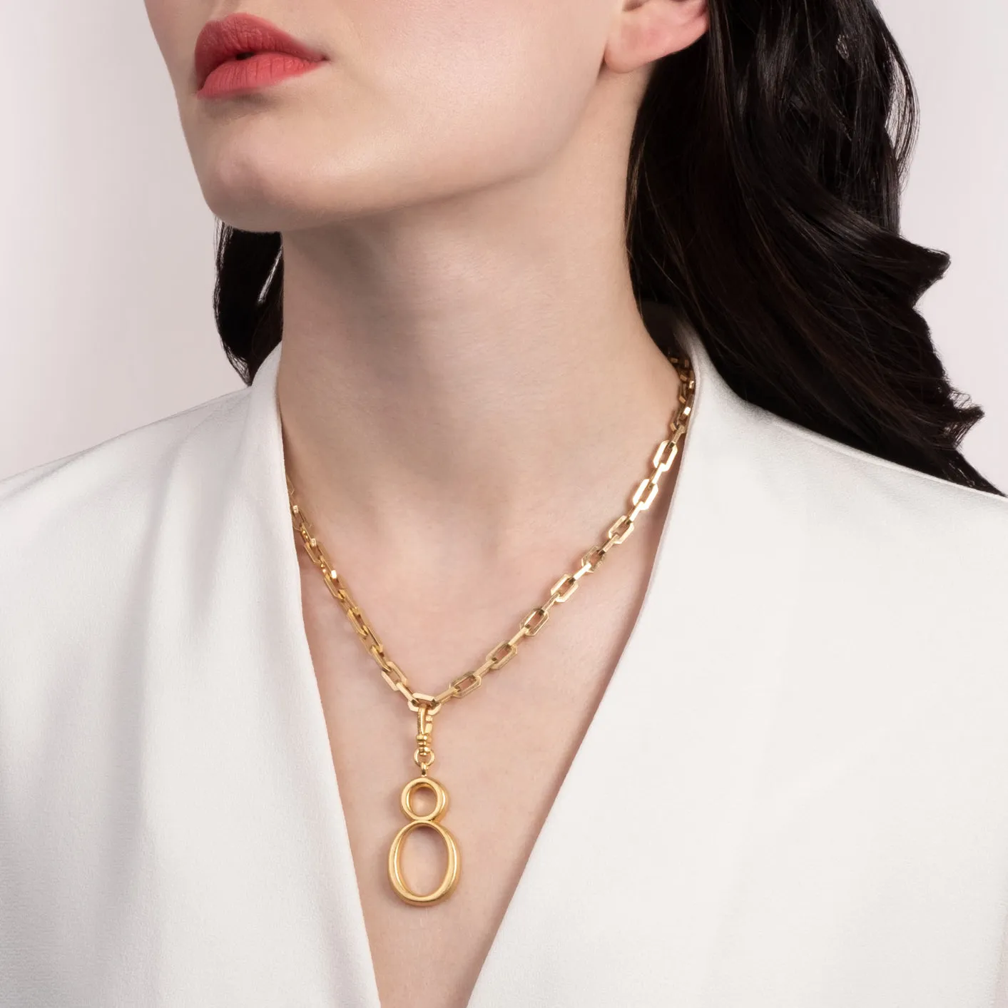 Plaza Edge Link Necklace Base - Gold