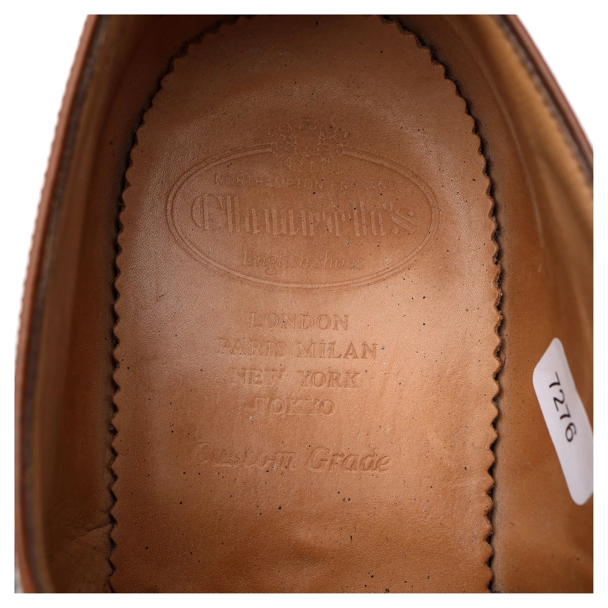 'Plowden' Tan Brown Leather Derby Brogues UK 10.5 G