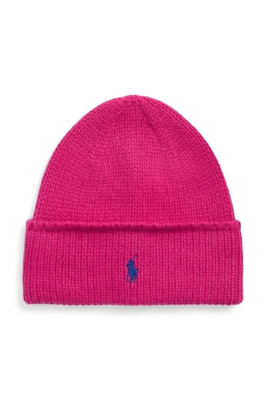 Polo Ralph Lauren wool beanie pink color 455954355