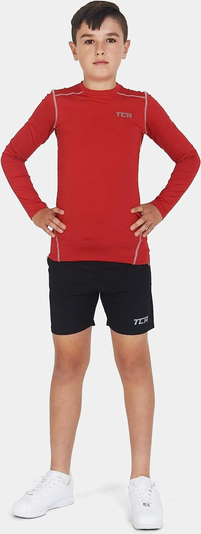 Pro Performance Compression Base Layer Long Sleeve Crew Neck For Boys