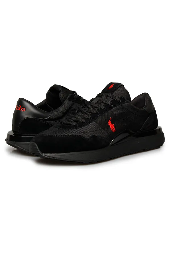 Ralph Lauren Suede Trainers Black