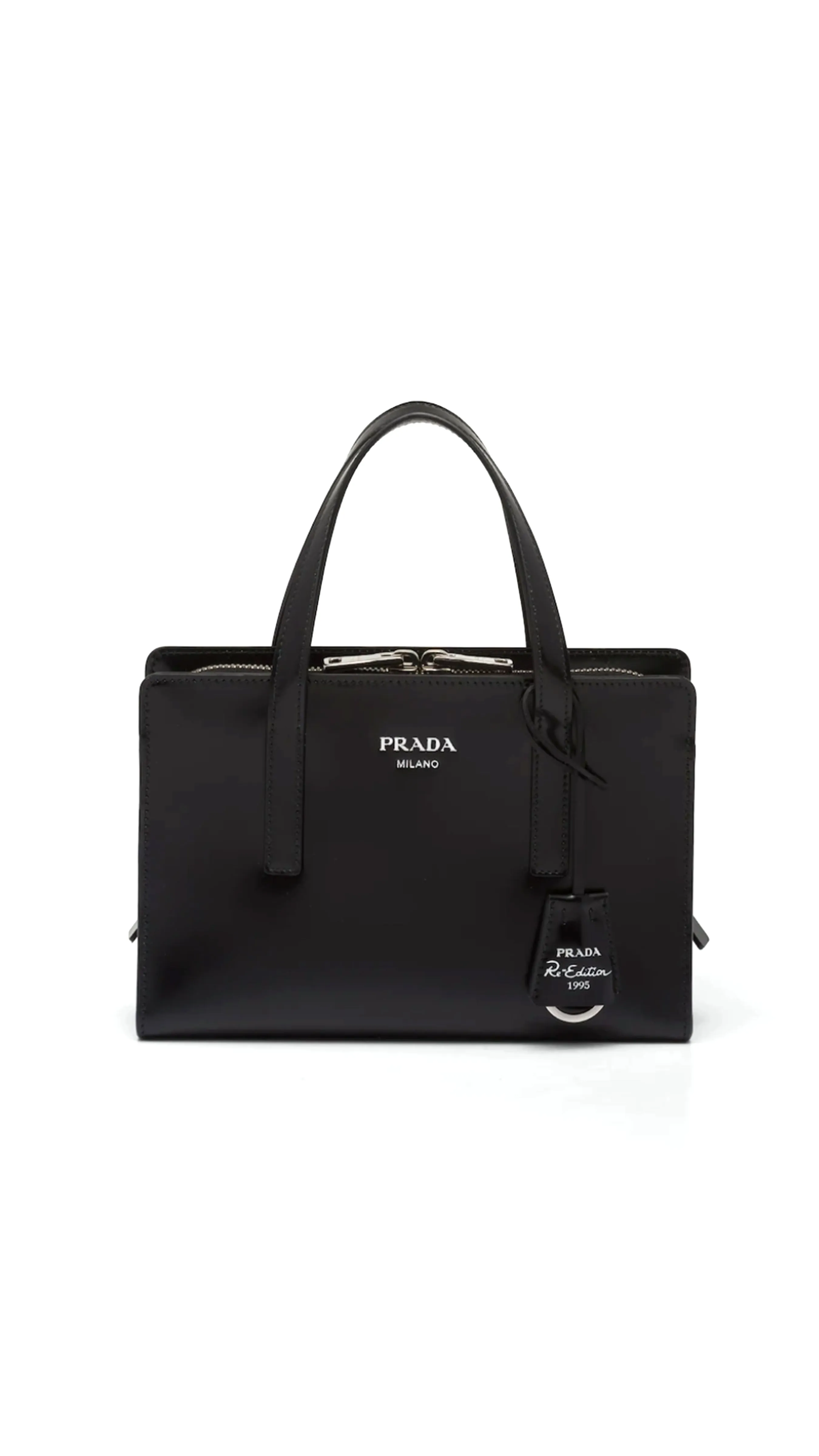 Re-Edition 1995 Brushed-leather Mini Handbag - Black