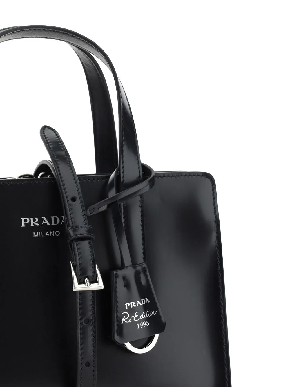 Re-Edition 1995 Brushed-leather Mini Handbag - Black