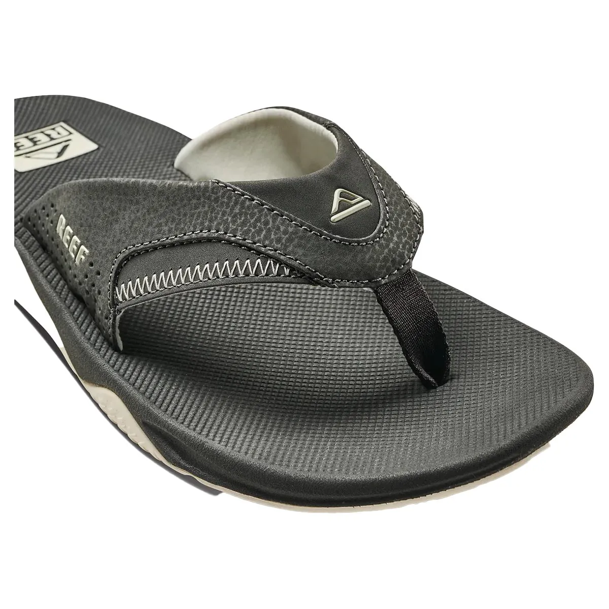 Reef Men's Fanning Flip Flops - Raven/White