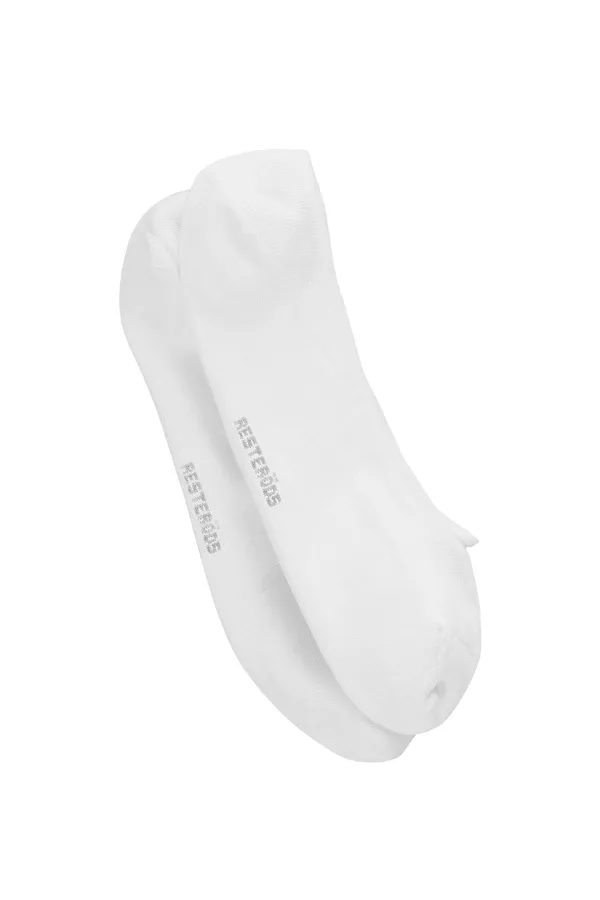 Resterds Bamboo 5-Pack No-Show Socks White