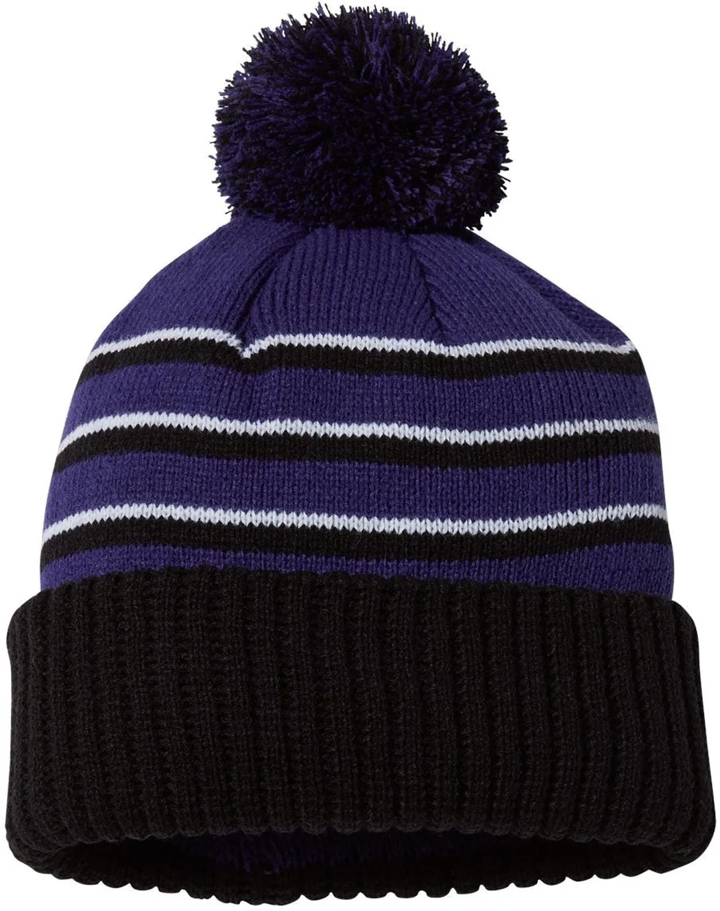 Richardson Stripe Pom Cuffed Beanie