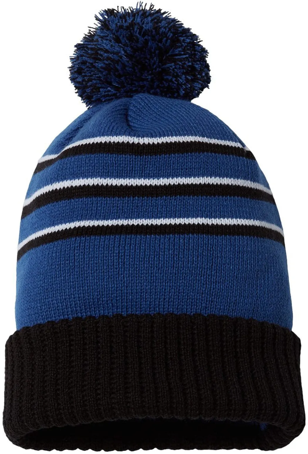 Richardson Stripe Pom Cuffed Beanie