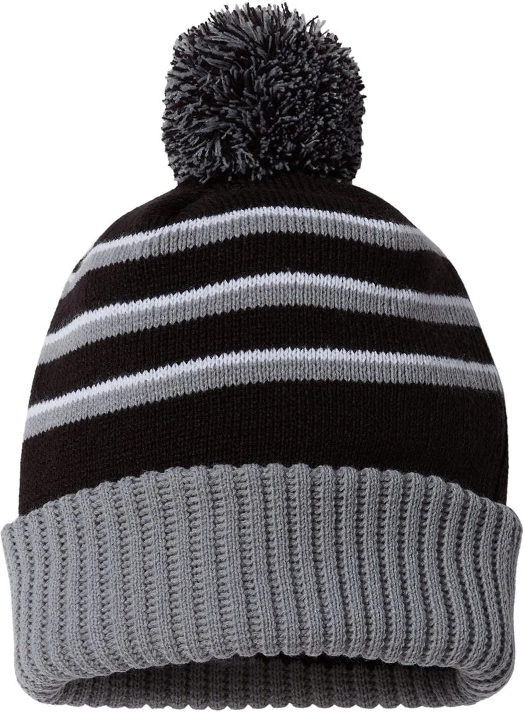 Richardson Stripe Pom Cuffed Beanie