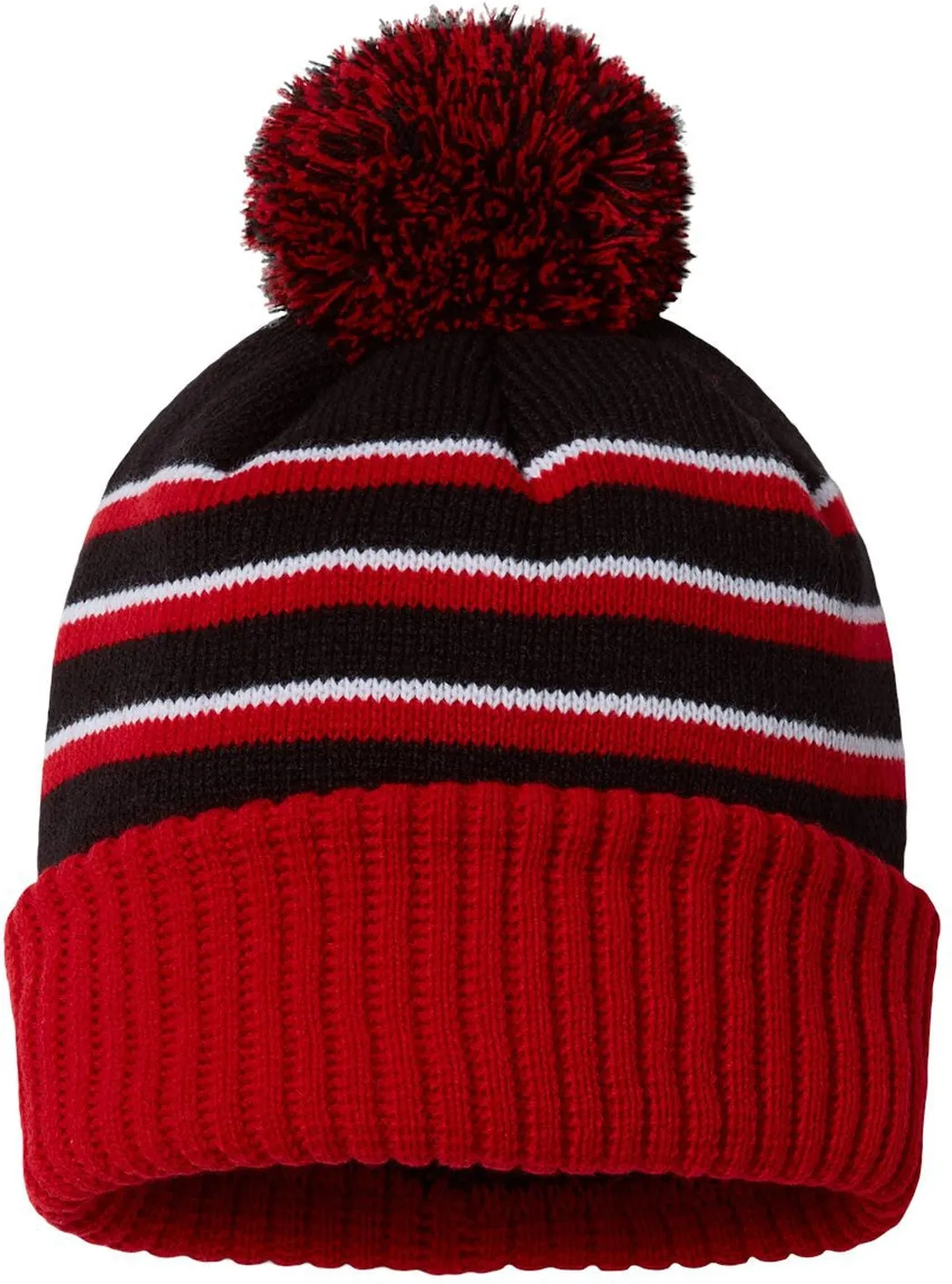 Richardson Stripe Pom Cuffed Beanie