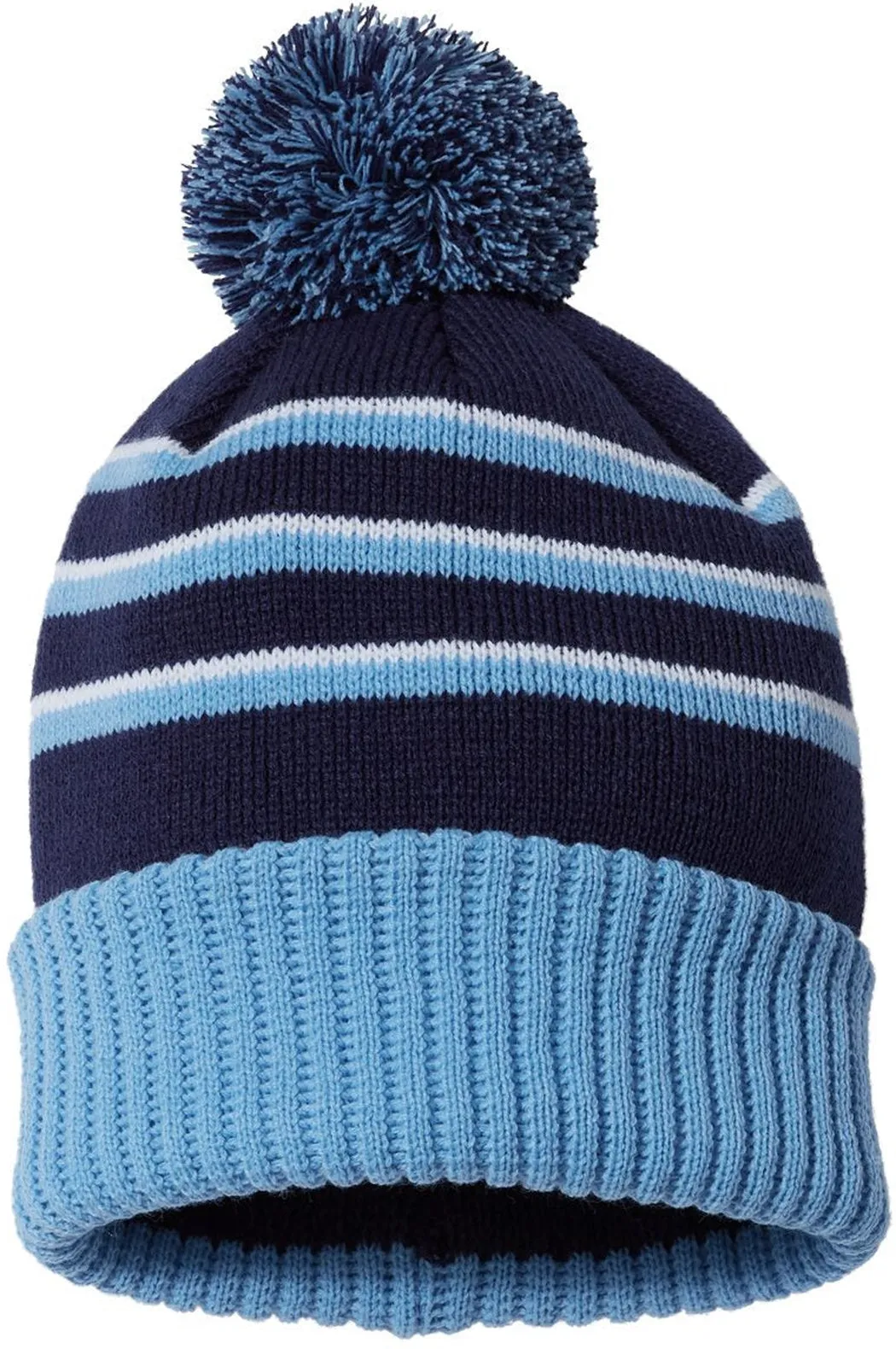 Richardson Stripe Pom Cuffed Beanie