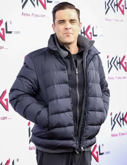 Robbie Williams Black Puffer Jacket - William Jacket