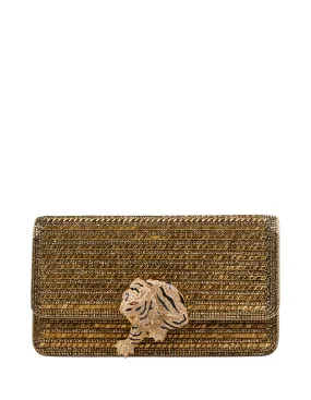 ROBERTO CAVALLI Golden Roar Handbag With Jewelled Tigers