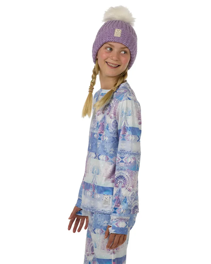 Rojo Jyndie Girl's Crew Neck Thermal Top Eira | Thermals Kids | Snow Skiers Warehouse