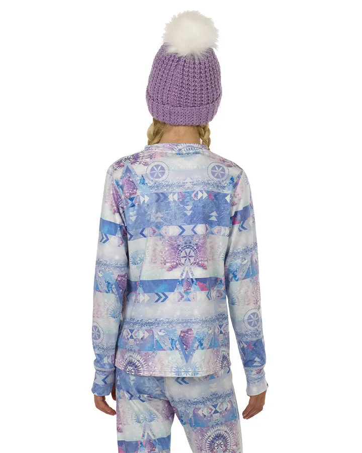 Rojo Jyndie Girl's Crew Neck Thermal Top Eira | Thermals Kids | Snow Skiers Warehouse