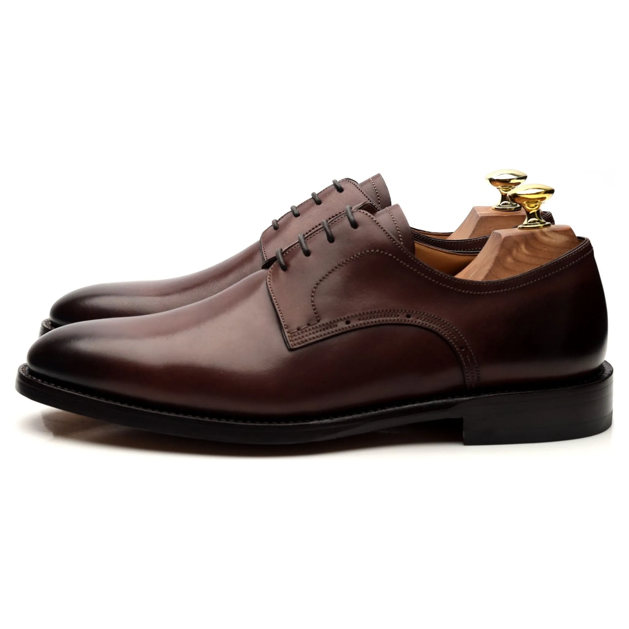 Scribe Brown Leather Derby UK 7 F