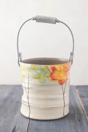 Seasons Hand Painted Ceramic Large Bucket