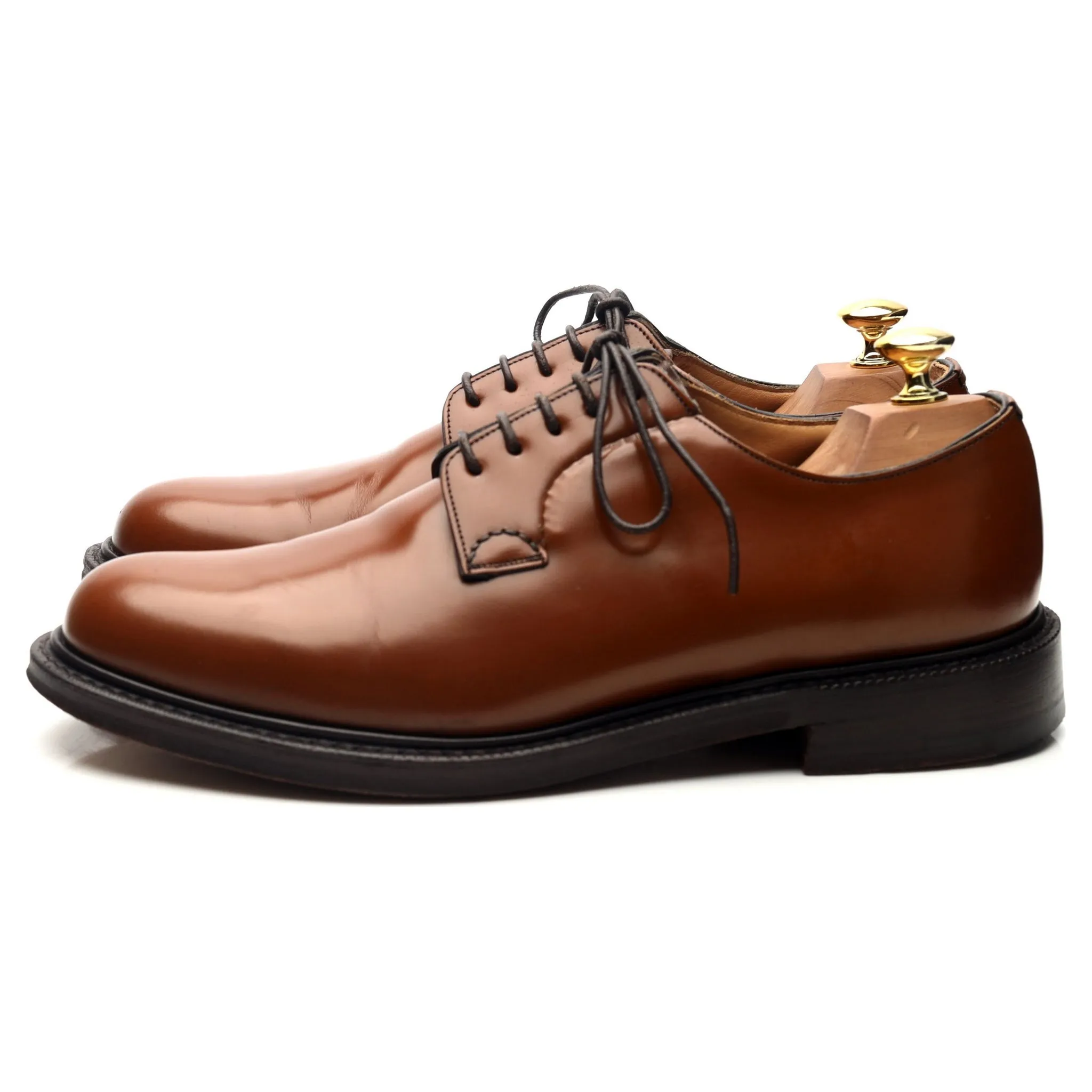 'Shannon' Tan Brown Leather Derby UK 8 G