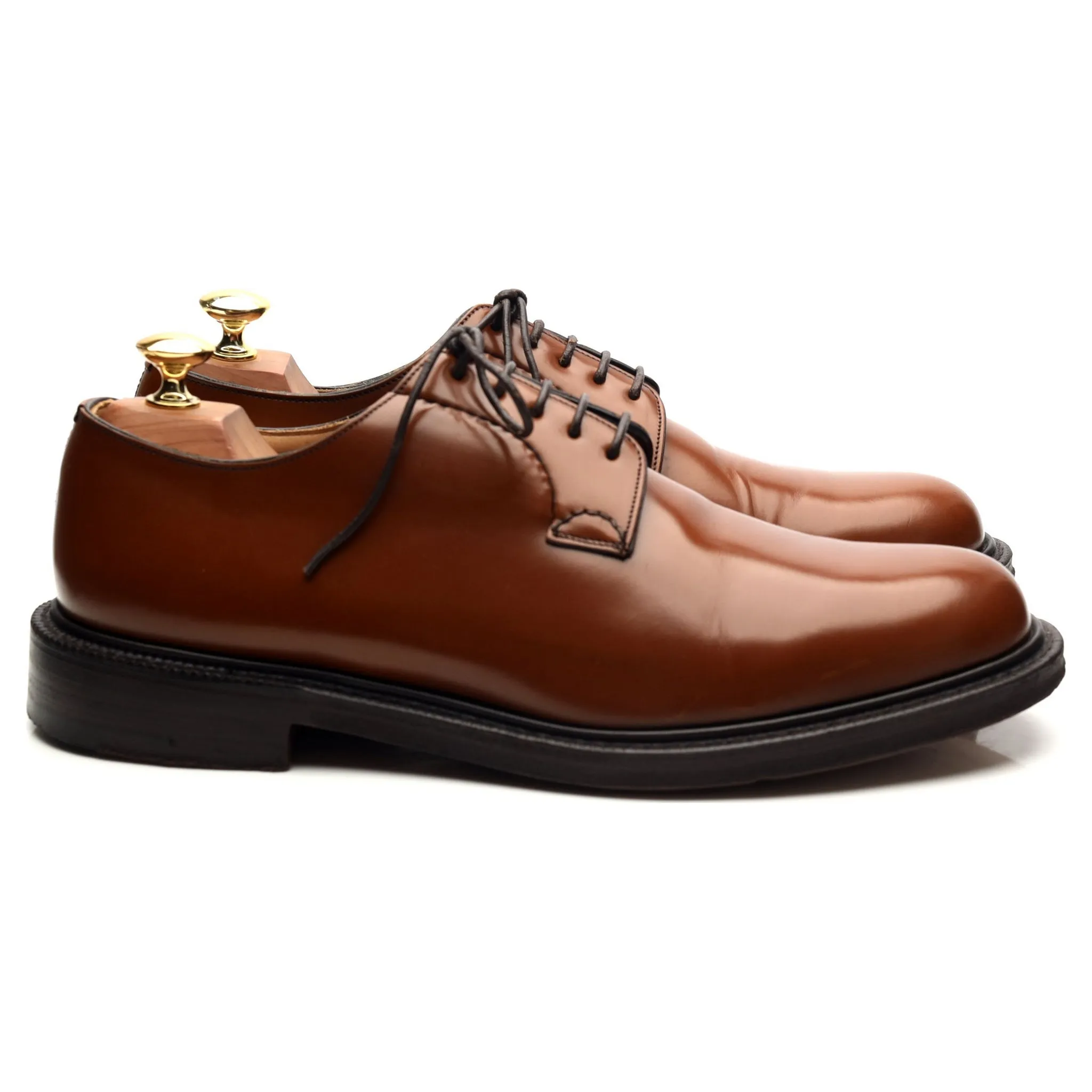 'Shannon' Tan Brown Leather Derby UK 8 G