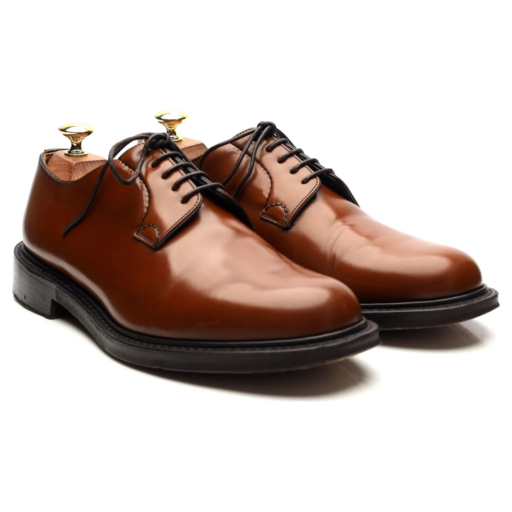 'Shannon' Tan Brown Leather Derby UK 8 G