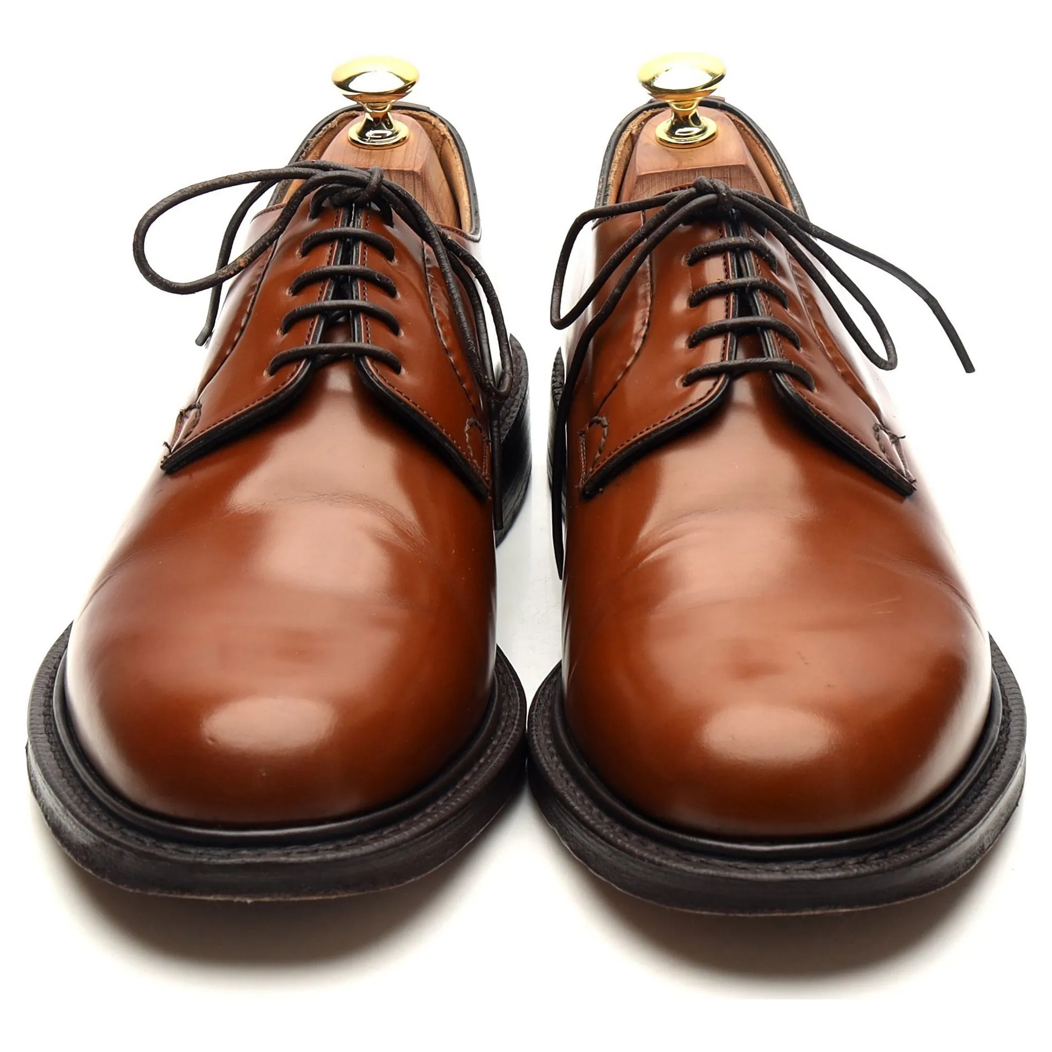 'Shannon' Tan Brown Leather Derby UK 8 G