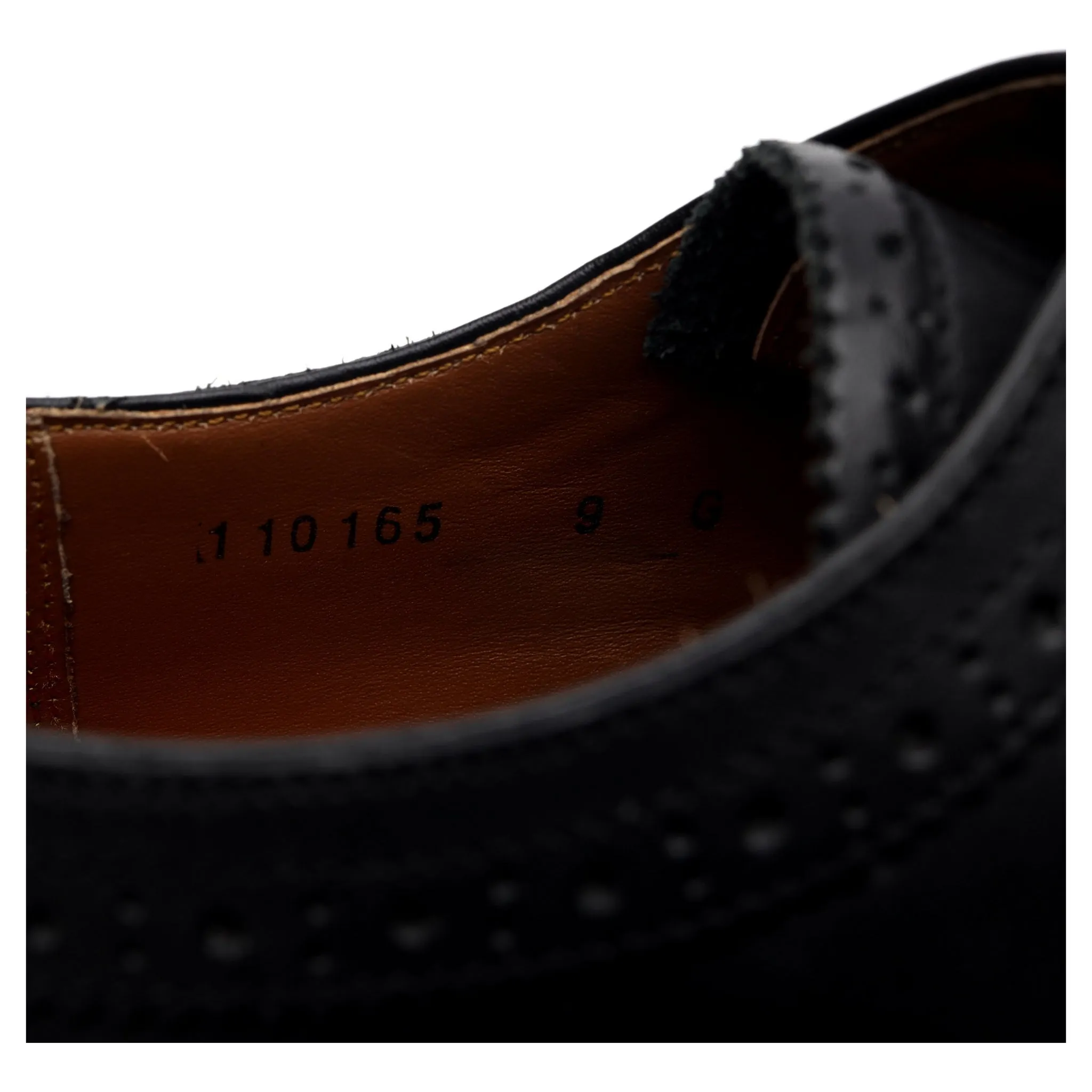 'Sid' Black Leather Derby Brogues UK 9 G