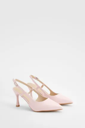 Slingback Detail Court Heels