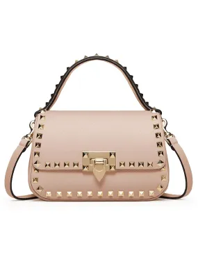 Small Rockstud Grainy Calfskin Handbag