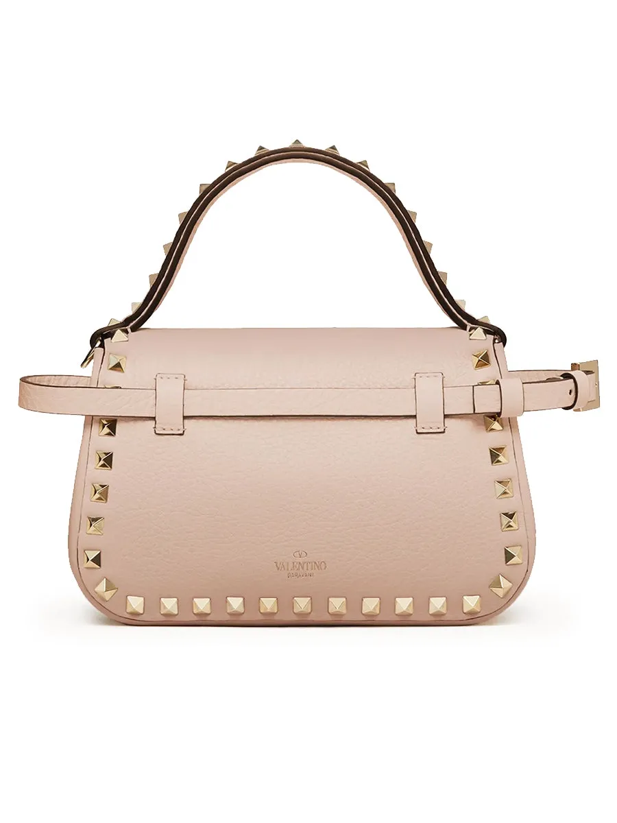 Small Rockstud Grainy Calfskin Handbag