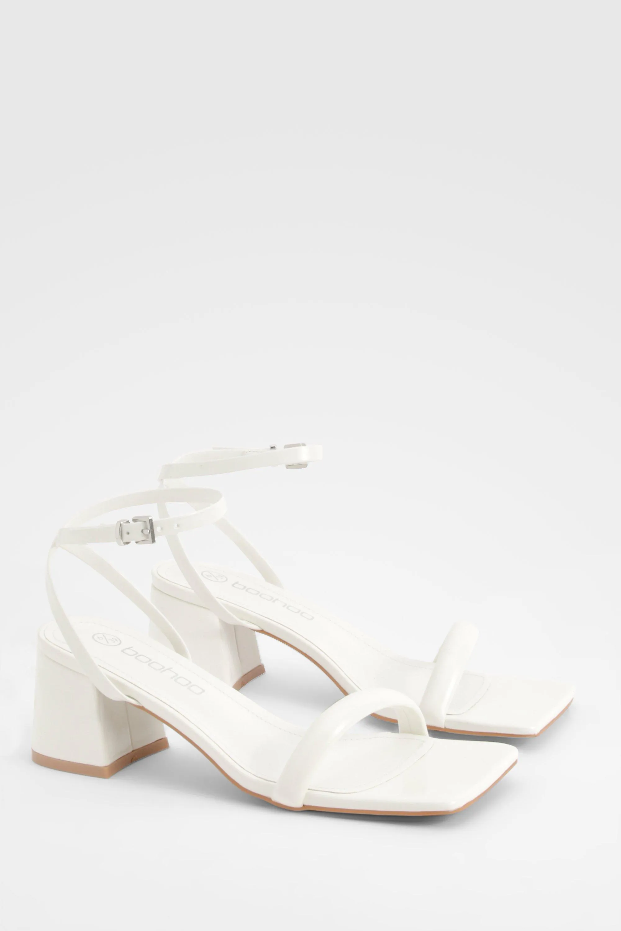 Square Toe Block Heel Two Part Heels