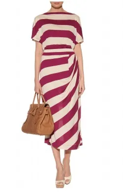 Striped Raspberry Dress