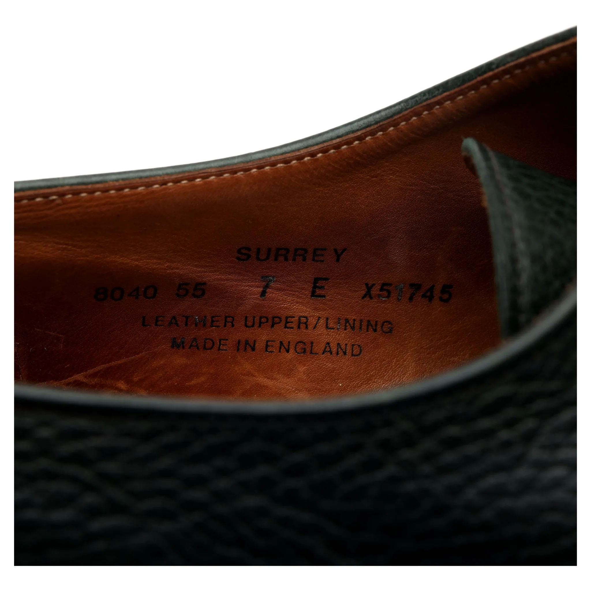 'Surrey' Dark Green Leather Derby UK 7 E