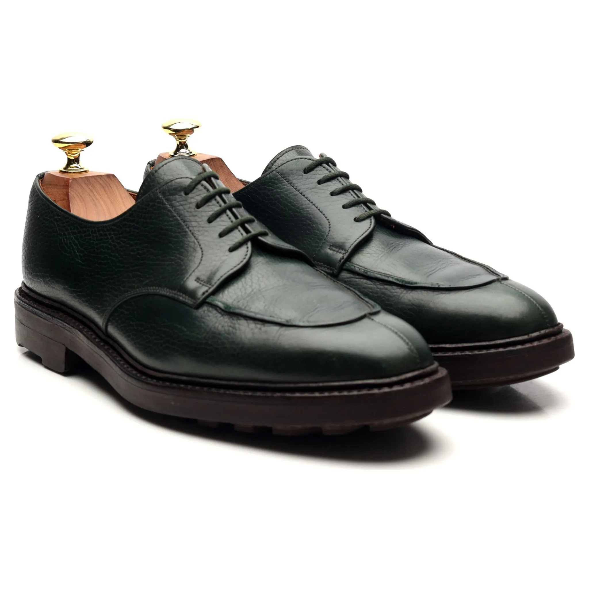 'Surrey' Dark Green Leather Derby UK 7 E