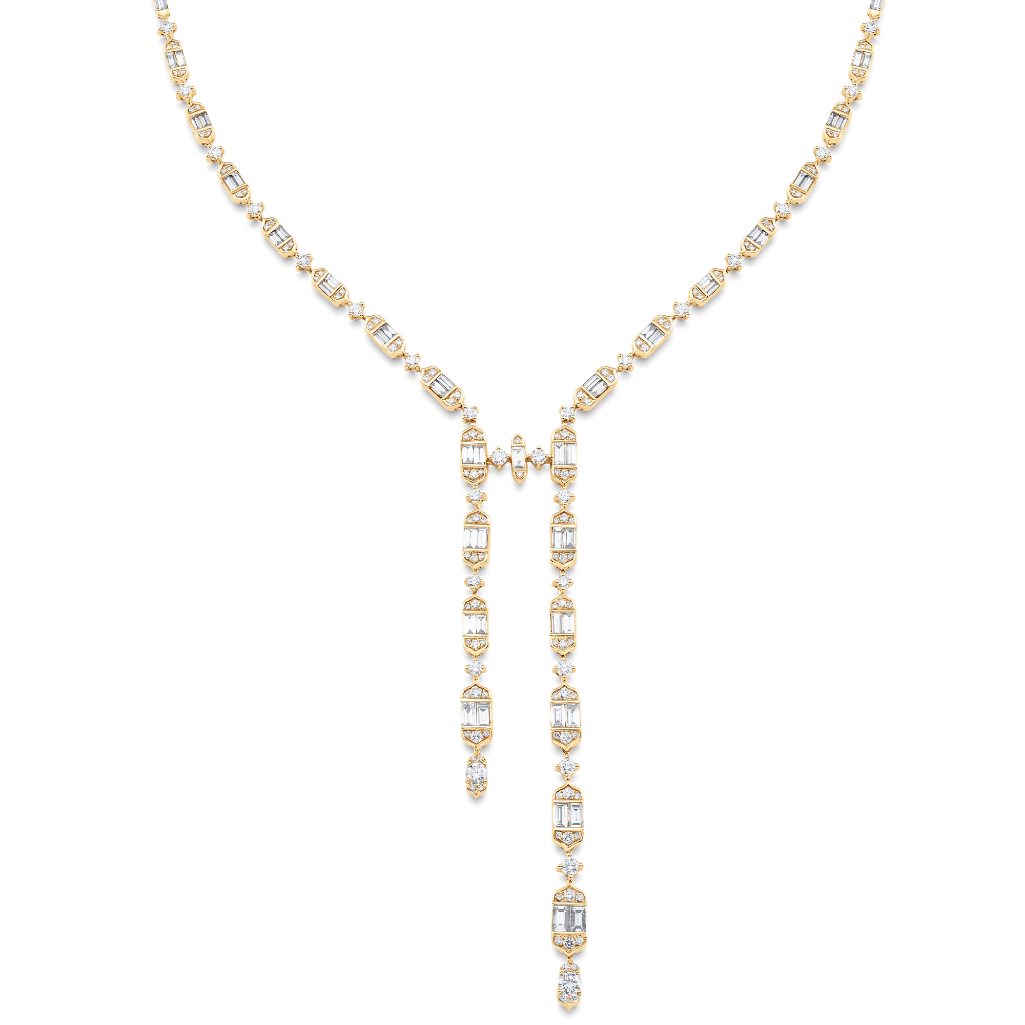 Taj Baguette Diamond Drop Necklace