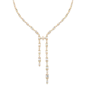 Taj Baguette Diamond Drop Necklace