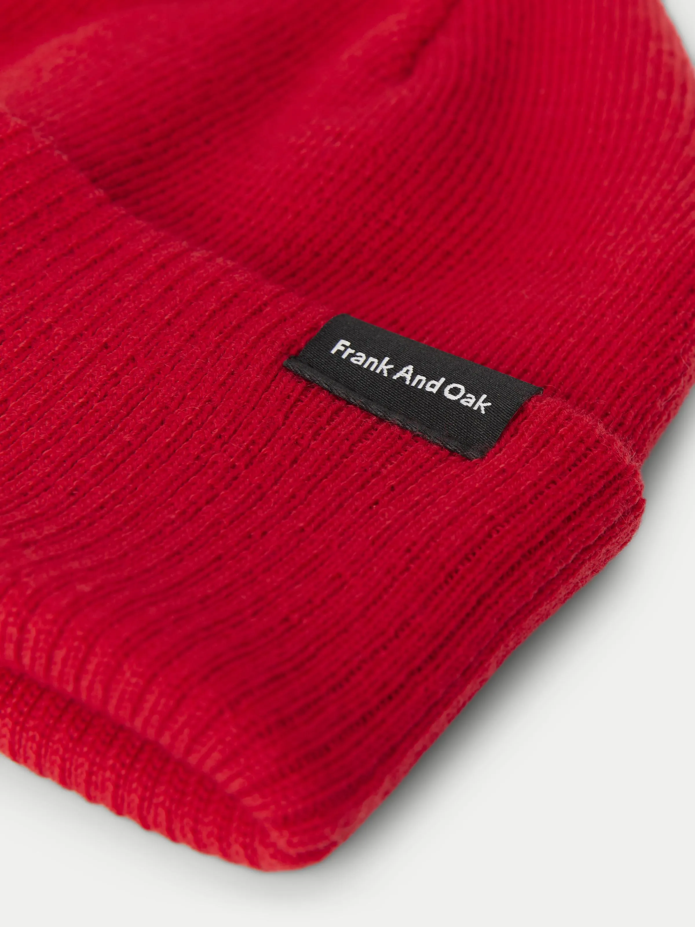 The Merino Wool Beanie in Bright Red