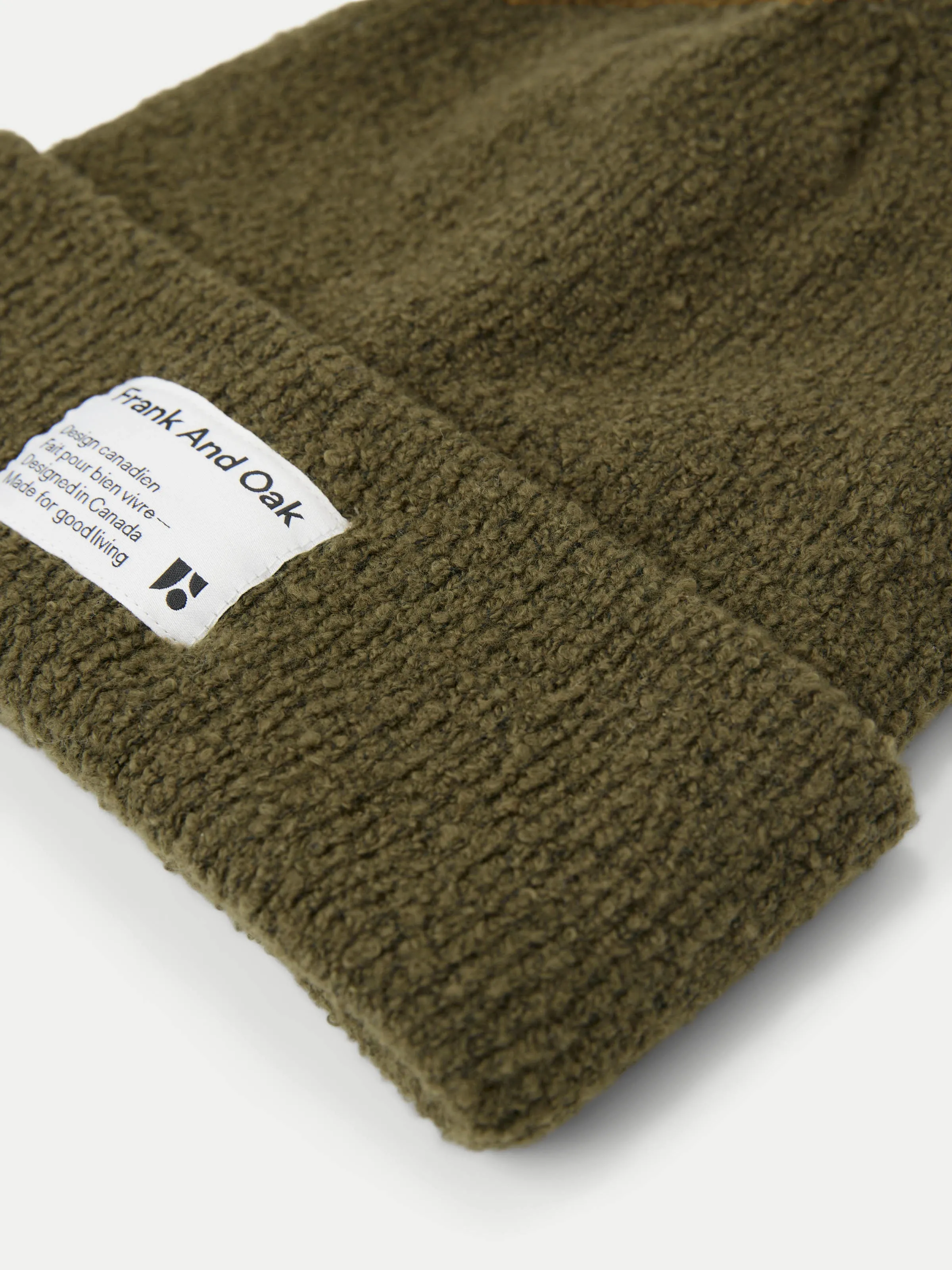 The Seawool Beanie in Dark Olive