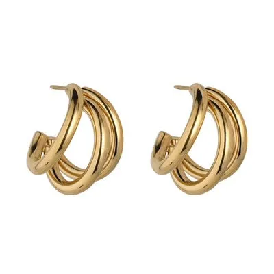 Triple Layer Hoop Earing - Knight & Day Jewellery