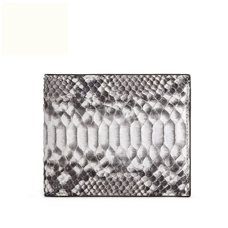 Unisex Luxury Fashion Python Pattern Short Multi Card Slots Wallet Purse