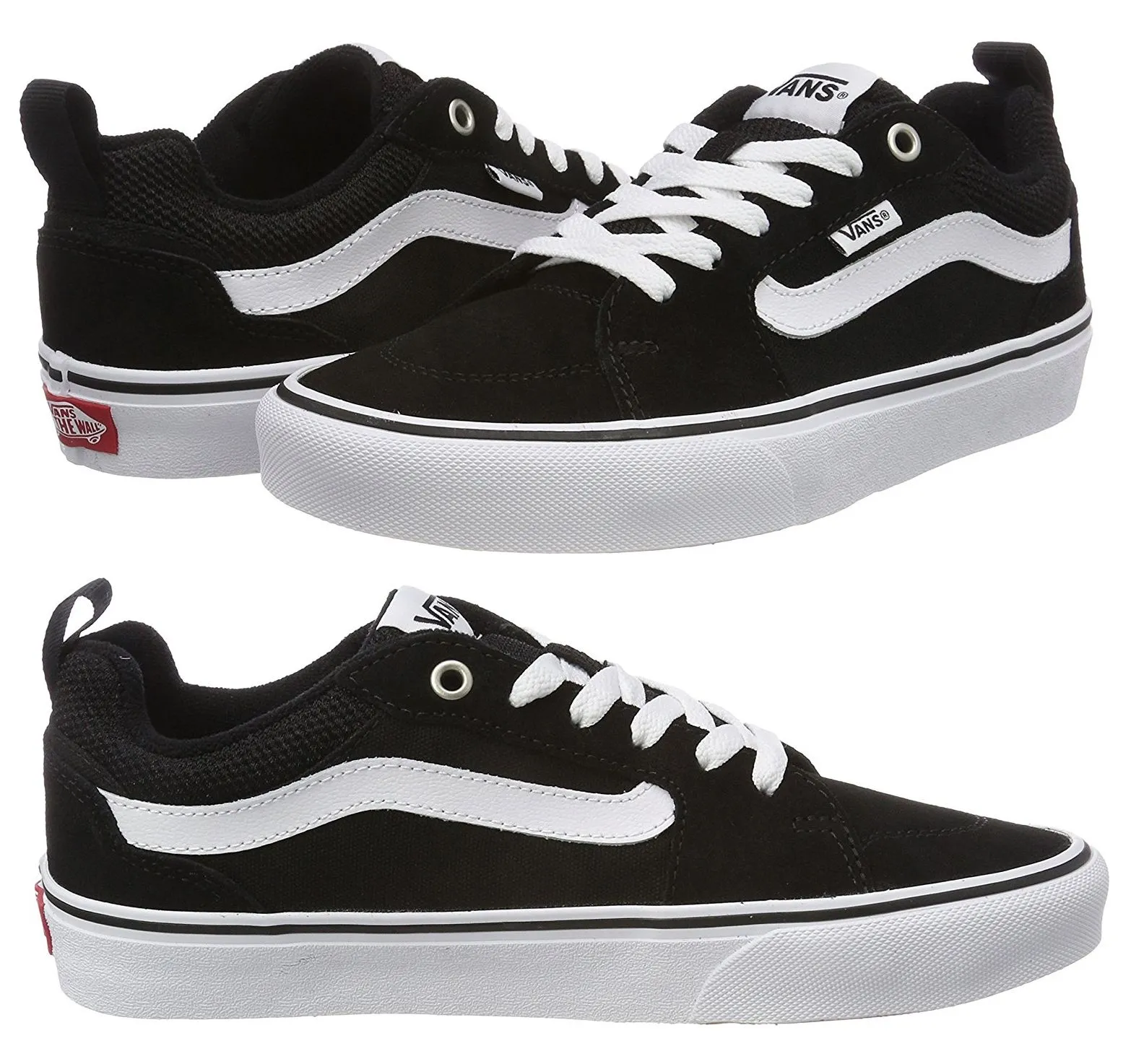 VANS Filmore Suede Casual Trainers Black White